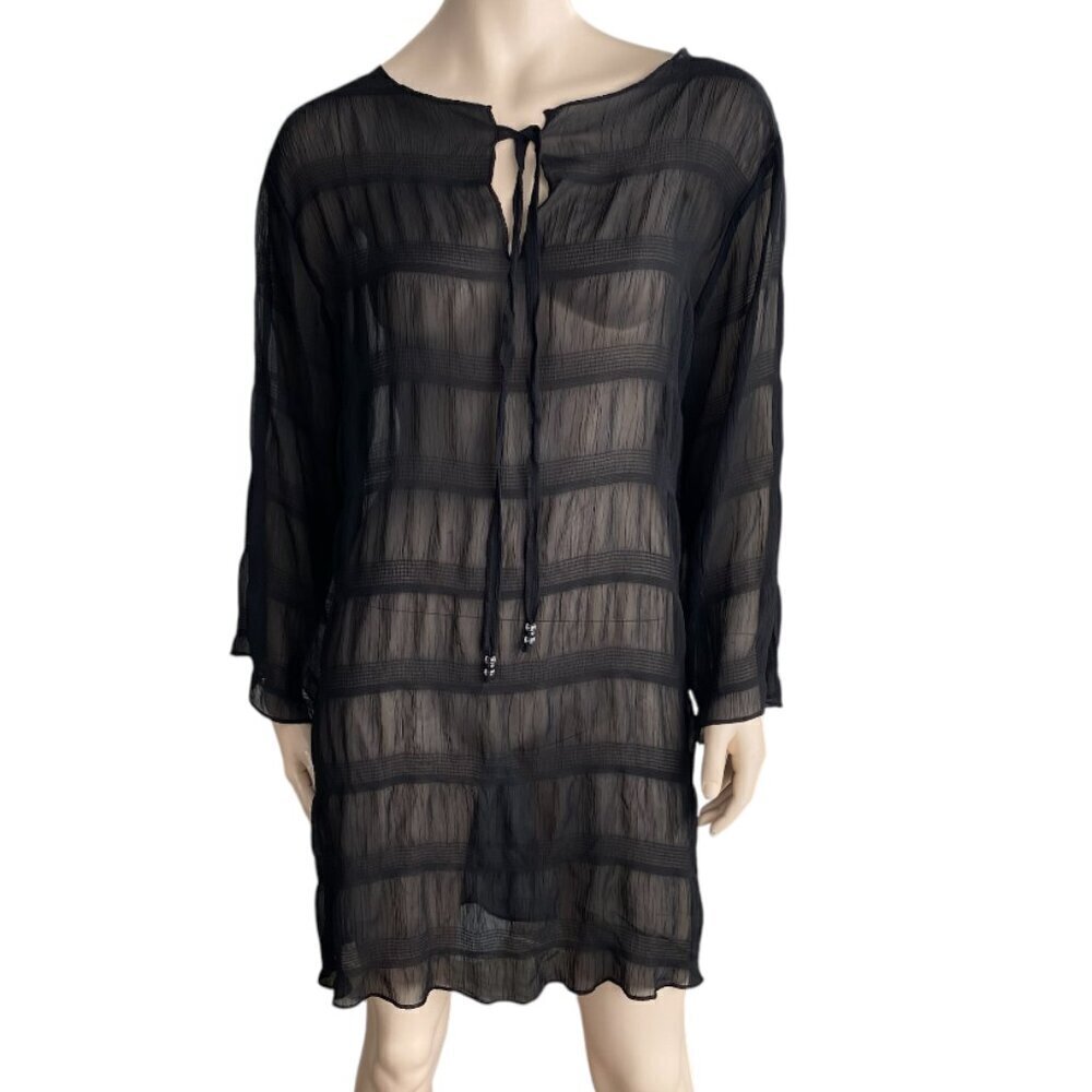Bikini Bay Black Loose Fit Cover Up Sz 12​​​​​​
